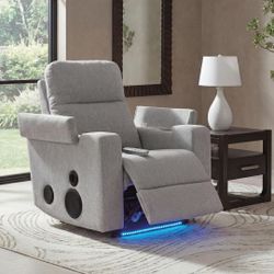 Massage chair recliner with speakers
