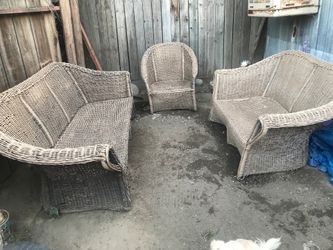 Wicker patio furniture