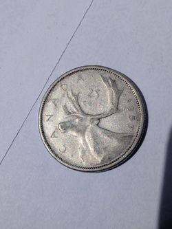 1957 CANADA QUARTER ⭐ SILVER COIN
