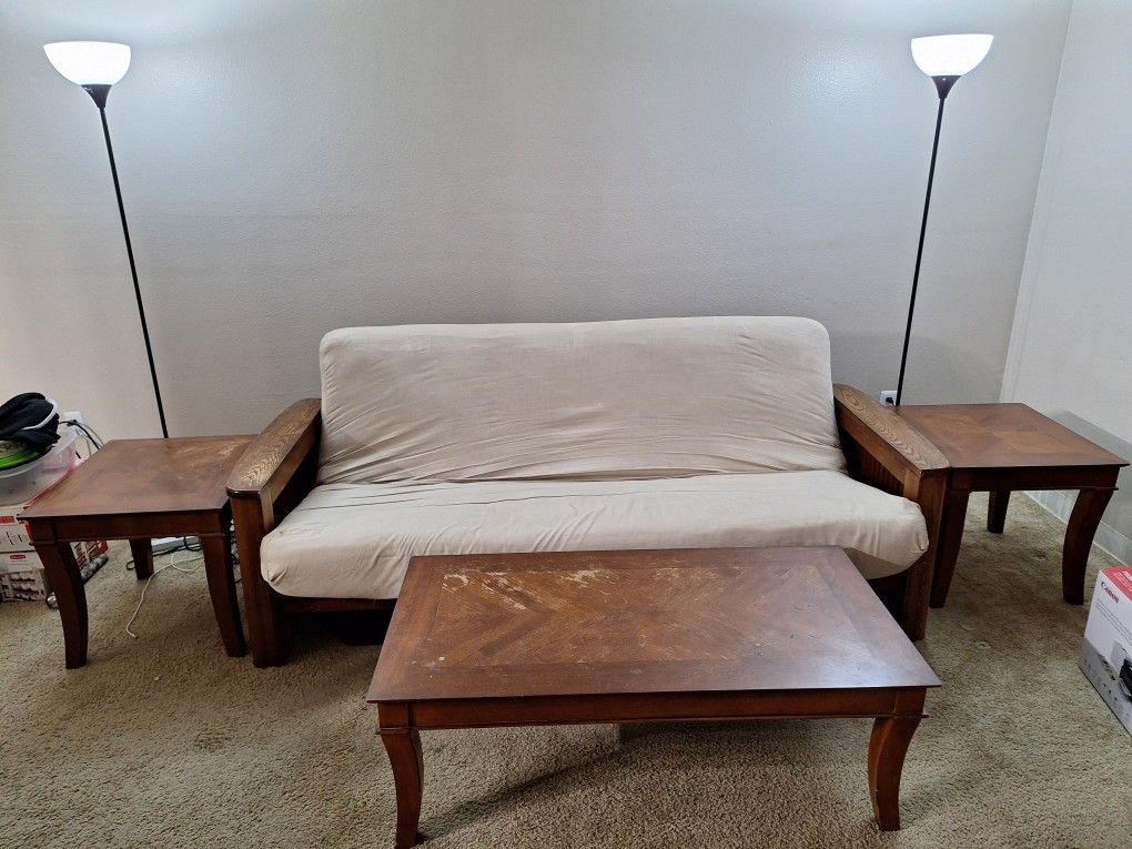 Futon Couch And Living Room Tables