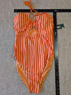BMJL Women’s Orange Shades One Piece Swim Suit Size Large