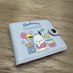 Sanrio Hello Kitty POCHACCO Blue BI-FOLD WALLET Credit Card Case COIN PURSE