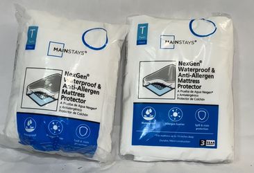 Mainstays NexGen Twin Waterproof Fitted Mattress Protector