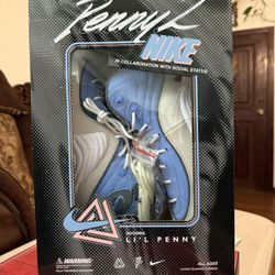 Nike Air Penny II  Collaboration With Social Status White/Cobalt Pulse-Smoke Grey Size 8.5 Men’s 