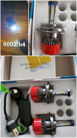 9003 h4 led bulbs 6000k white new!