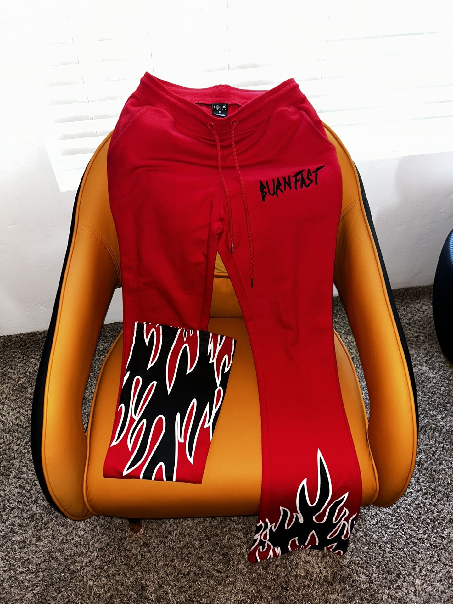 BURNFAST Designer Brand Stacked Sweats! Size medium!