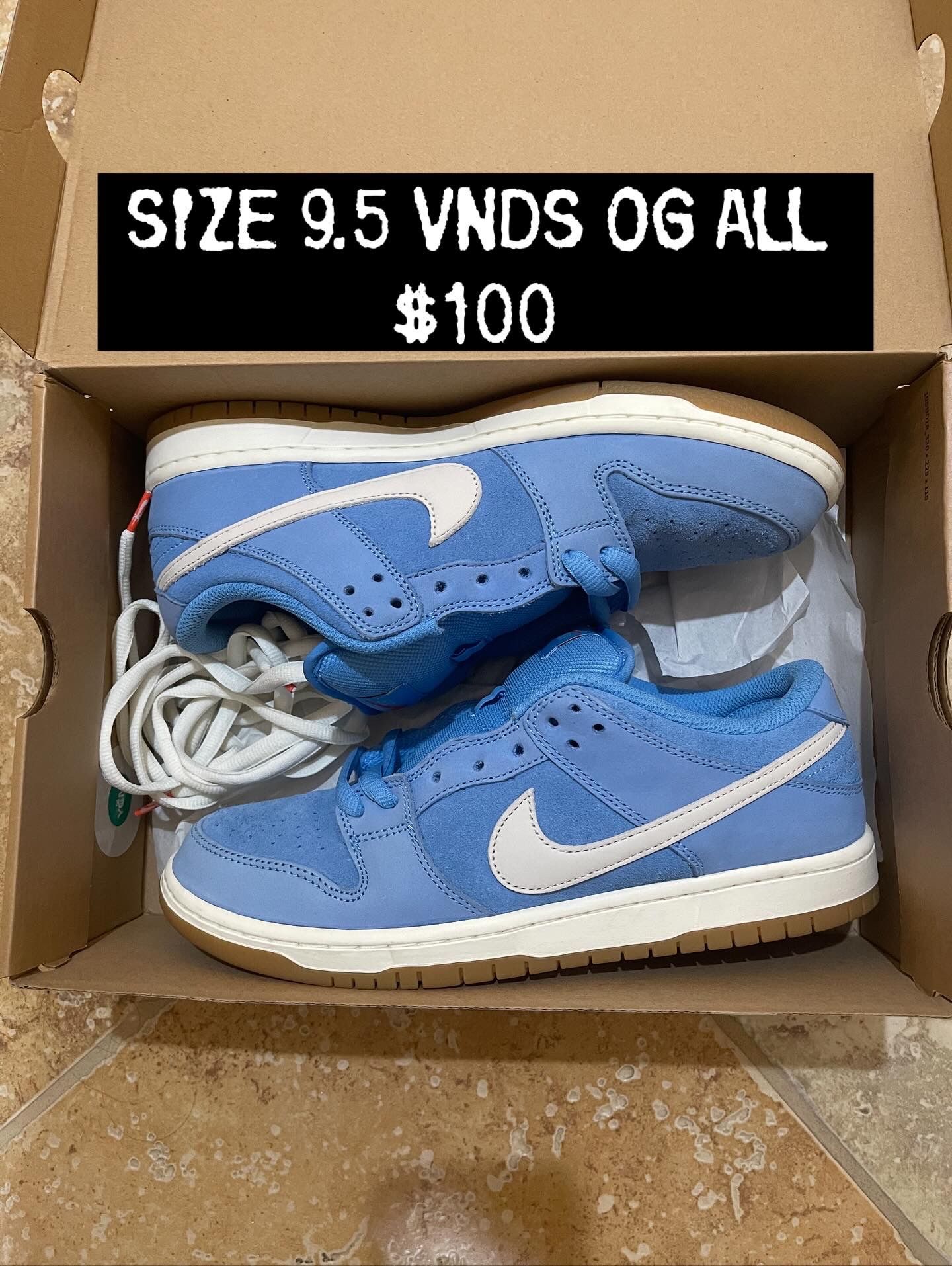 Size 9.5 - Nike SB Dunk Low Pro ISO University Blue Gum