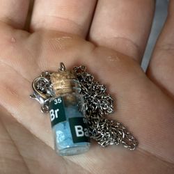 Breaking Bad–Inspired “Blue Sky” Glass Vial Necklace