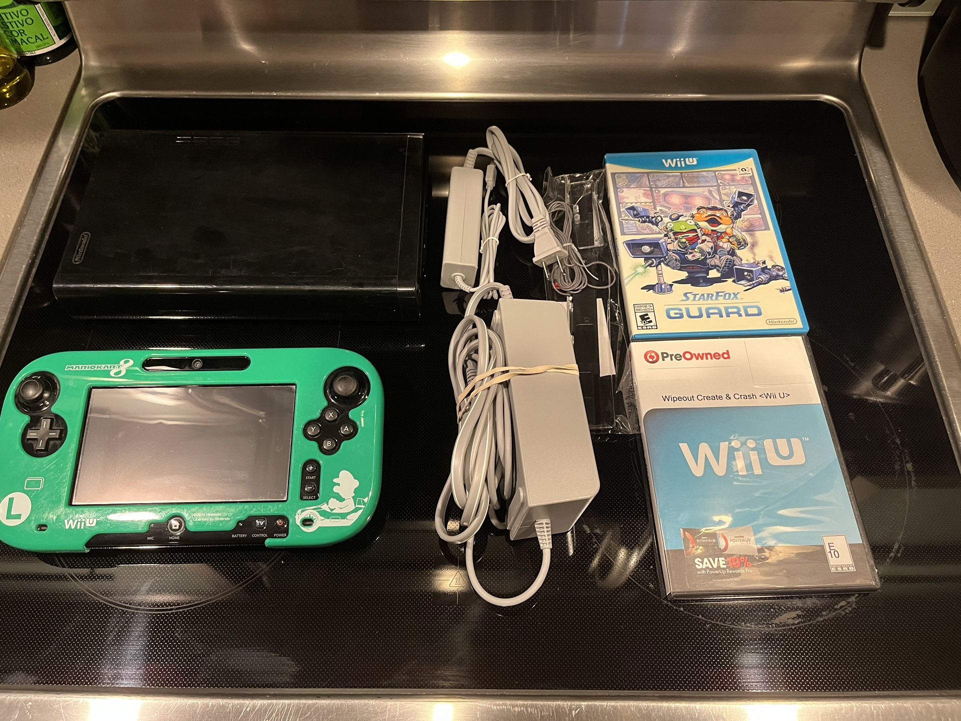 Nintendo WII U Console Mario Kart Edition And Games