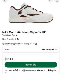 Travis Scoot ZOOM VAPOR 12 HC CACTUS JACK Size 9.5 PRESALE