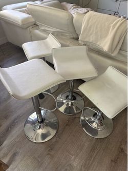 White bar stools