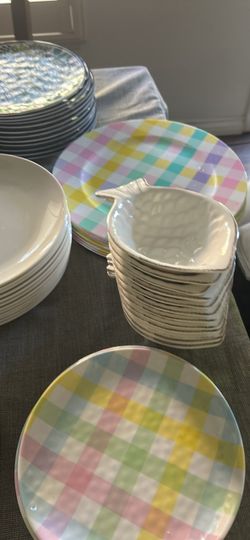 Melamine Dinner & Dessert Plates – Sets of 12