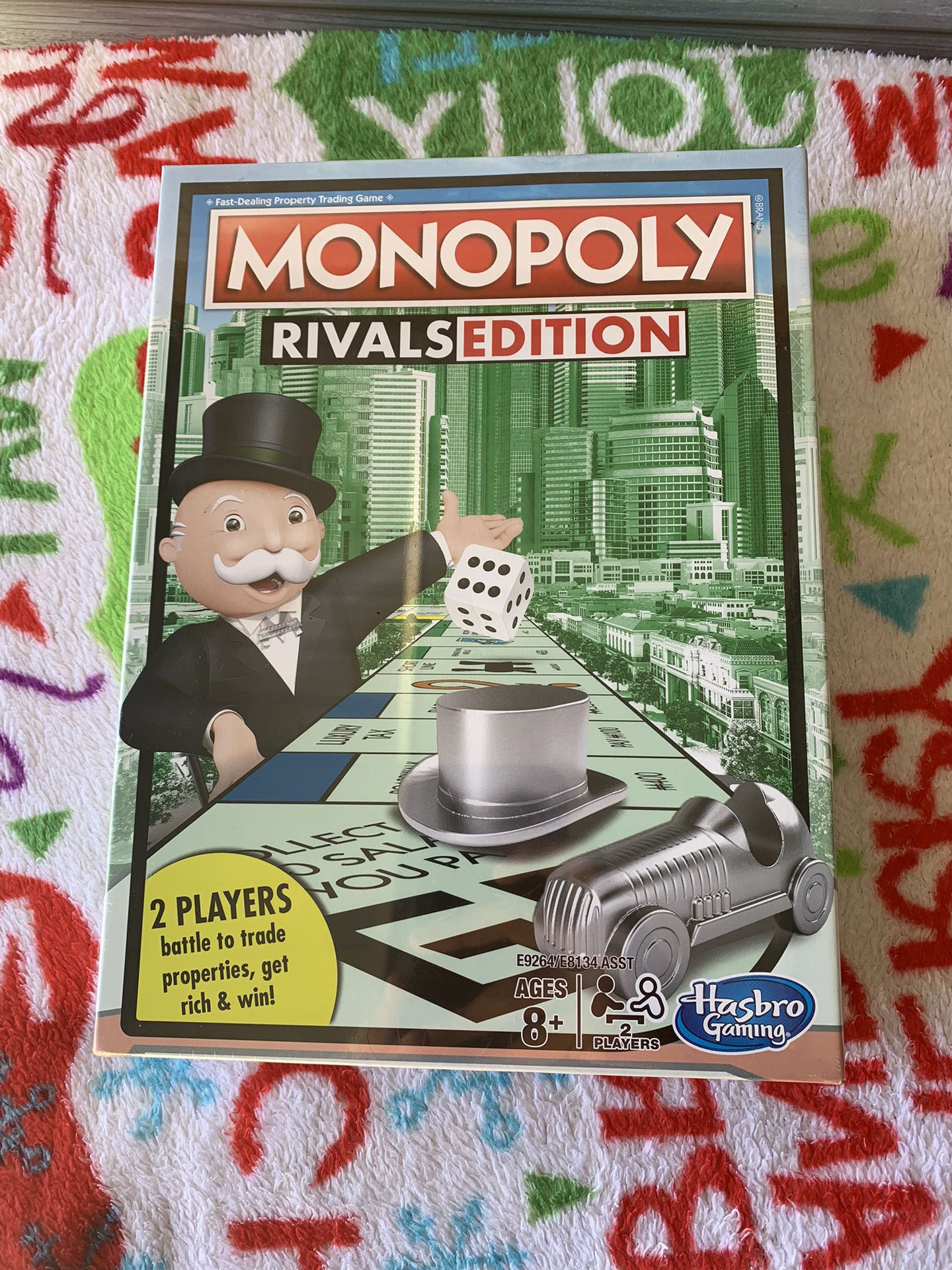 Monopoly rivals edition game board