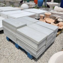 Concrete Rectangular Patio Pavers Gray Smooth Finish / Cement Slab Backyard Stepping Stones