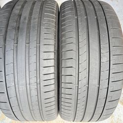 Two Tires 285/35/23 Pirelli P Zero PZ4 With 60-70% Left Excellent Pair 