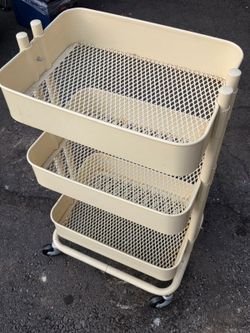 3-Tier Metal Rolling Storage Cart