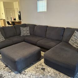 Grey sectional couch