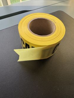 Yellow Caution Tape Standard Barricade Tape (3-inch wide) A lot left Great condition