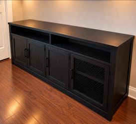 Large black kitchen cabinet