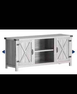 NEW Grey Wash Barn Door TV Stand / Console (Box Damaged)