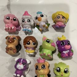 Set of 11 Tic Tac Toy XOXO Blip Friends Glitter Figures + Pets Wings