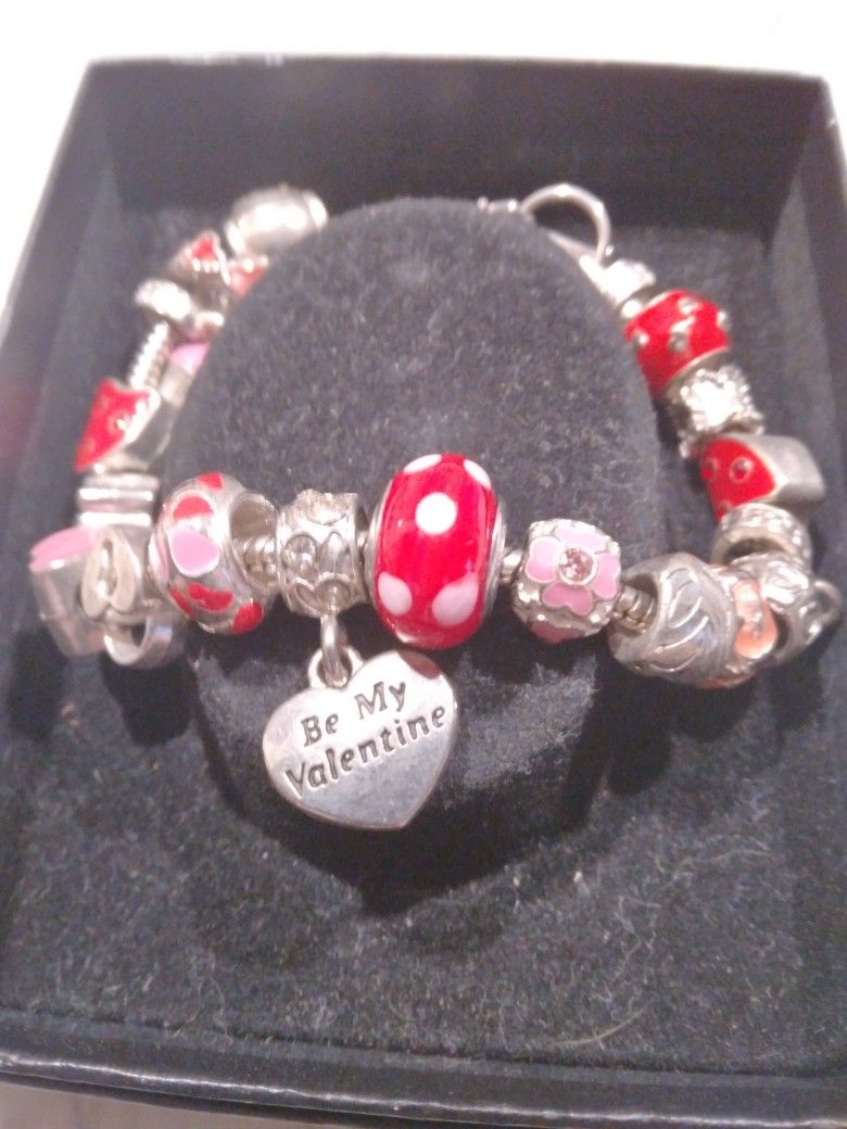 February Birthday Braclet With Charms