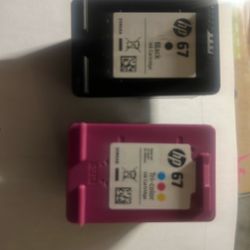 Brand New HP 67 Ink Cartridges Both Black And Colored