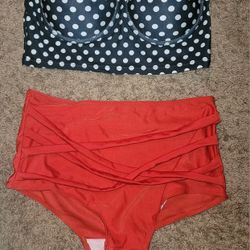 Size XL PIN-UP Rockabilly Polka-dot Bikini 