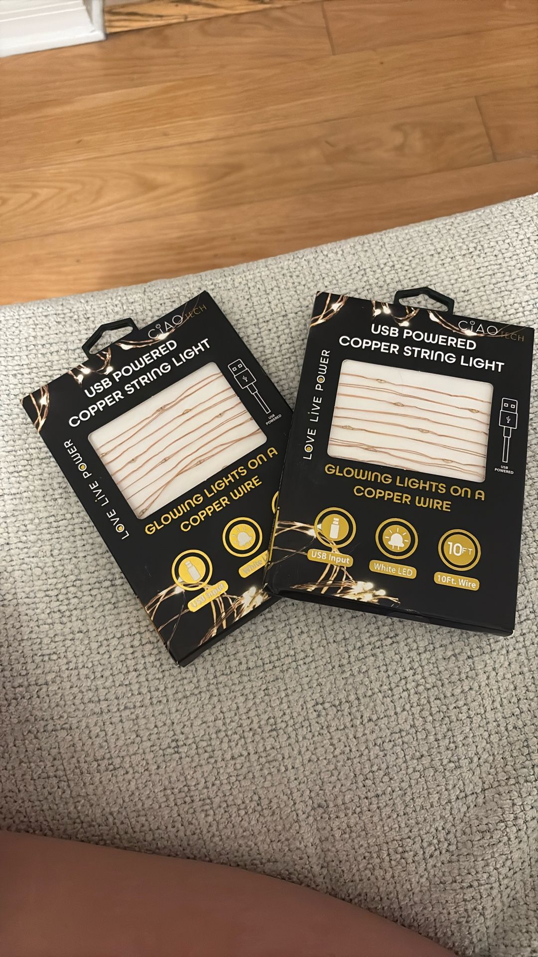 2 USB Powered Copper String Light