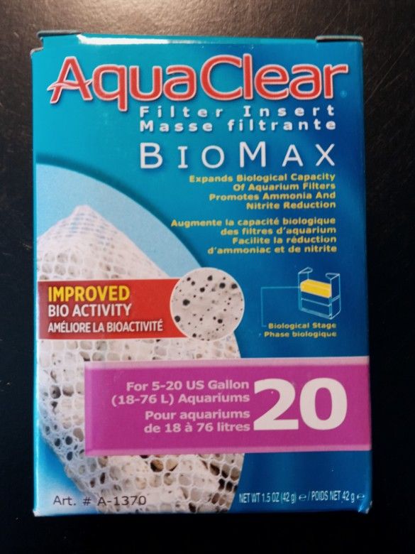 Biomax Filter Media for AquaClear 20 Power Filters (Aquarium/Fish)