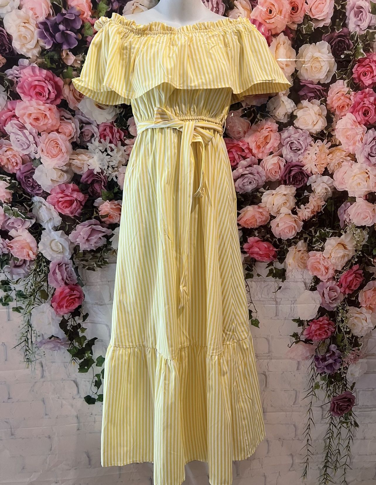 Large Yellow Striped Maxi