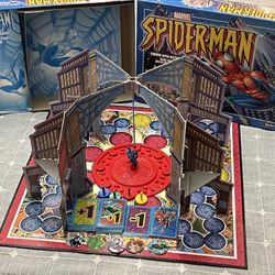 Spiderman Swing Into Action 3-D Board Game, Vintage By Roseart From 2003