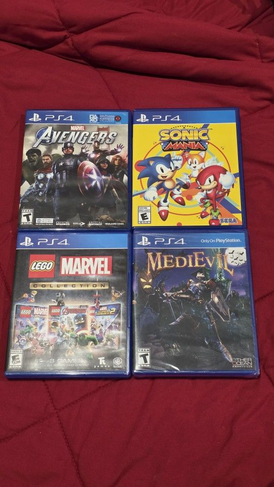 Ps4 Playstation 4 Lego Marvel - Medievil - Avengers - Sonic Mania
