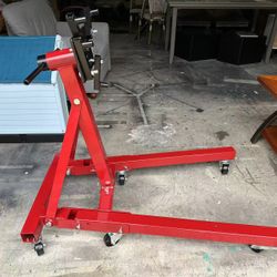 Engine Stand, 3000lbs Capacity Engine Motor Stand with 360 Degree Rotating Head, Heavy-Duty Foldable Engine Lift Stand with 6 Wheels, 4 Adjustable Arm