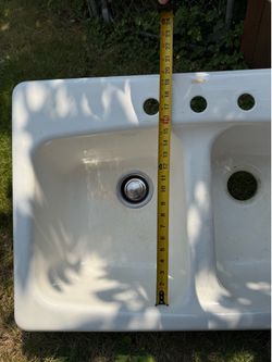 Vintage Kohler Cast Iron Double Kitchen Sink