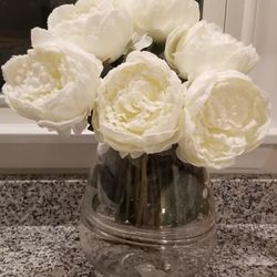 Decorative Flowers (Fake Flowers)White Brand New From Bed Bath And Beyondh