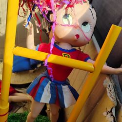 Cheerleader Porcelain Betty Boop Doll