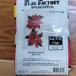 Flag Factory Appliquéd Poinsettia In/Outdoor Flag 28"x40" Waterproof Colorfast