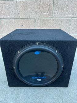 Planet Audio AC12D 12 inch 1800 Watt Dual 4 OHM Voice Coil Car Audio Subwoofer and Q Power 12 inch Heavy Duty Vented Subwoofer Enclosure