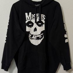 Misfits 3 Black Hoodie Big Logo Sleeve Rock Band 2019