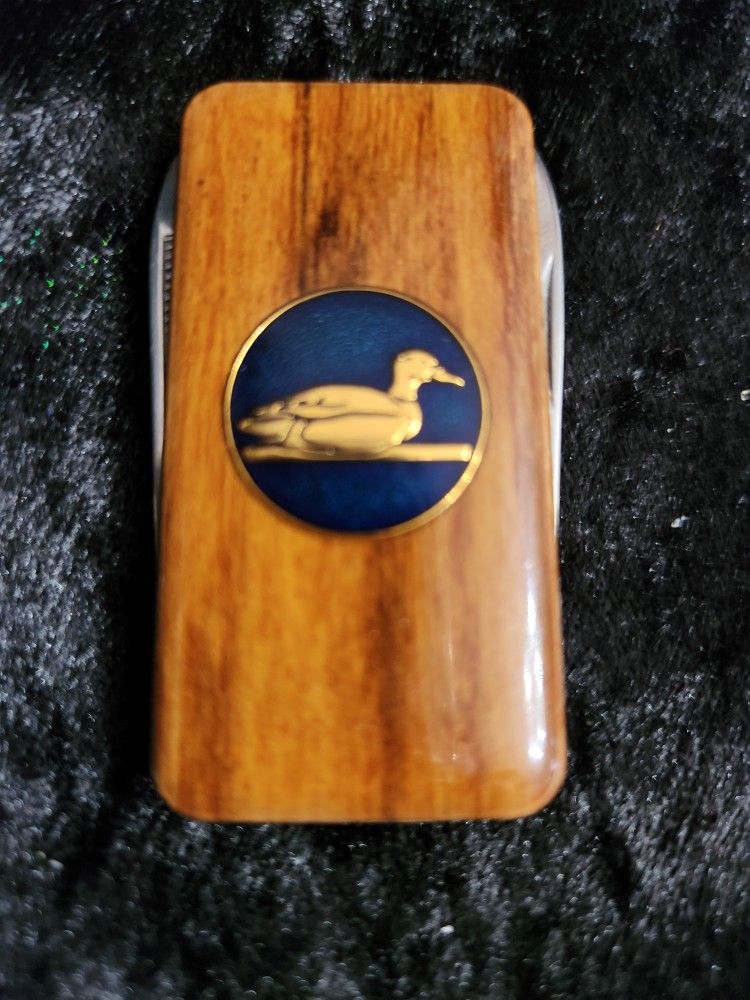 Vintage Sharp Wildlife Duck Money Clip Pocket Knife