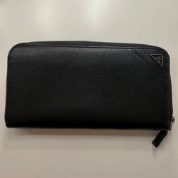 Black Prada Zippy Wallet 