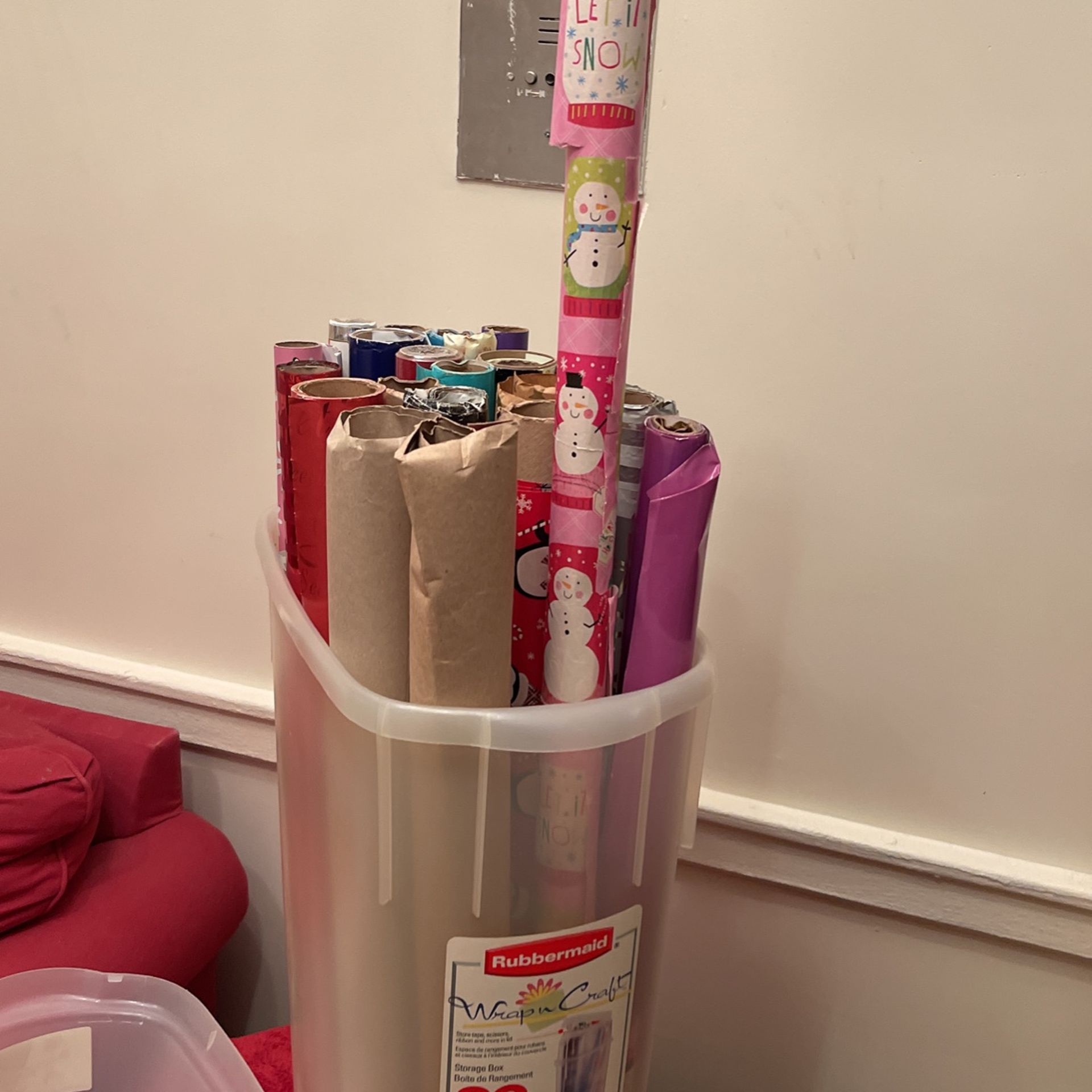 Wrapping Paper Assorted Christmas , Birthday , Wedding with Storage Container