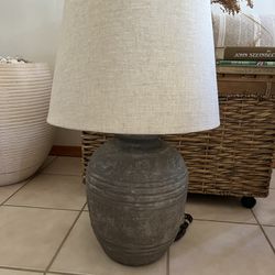 Old World Rustic Pottery Lamp