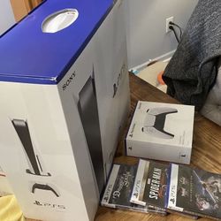 Brand New PlayStation 5 Console 1tB version + 3 Games & extra Controller bundle factory sealed 