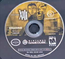 XIII Thirteen Nintendo GameCube 2003 Disc Only Tested Working Fast Shipping