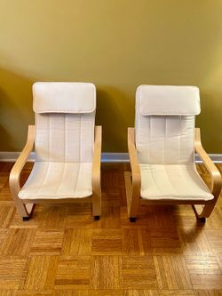 2 for $ 40- IKEA -Kids Armchair,birch Veneers/knisa,light beige & Sturdy,good condition,see all pictures posted,pickup in Lake Zurich