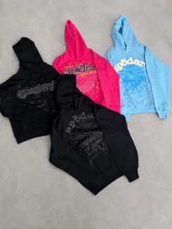 Sp5der Hoodies (Black/Pink)