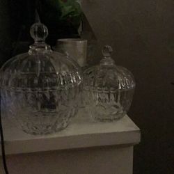 Antique Candy Dish , L And Small