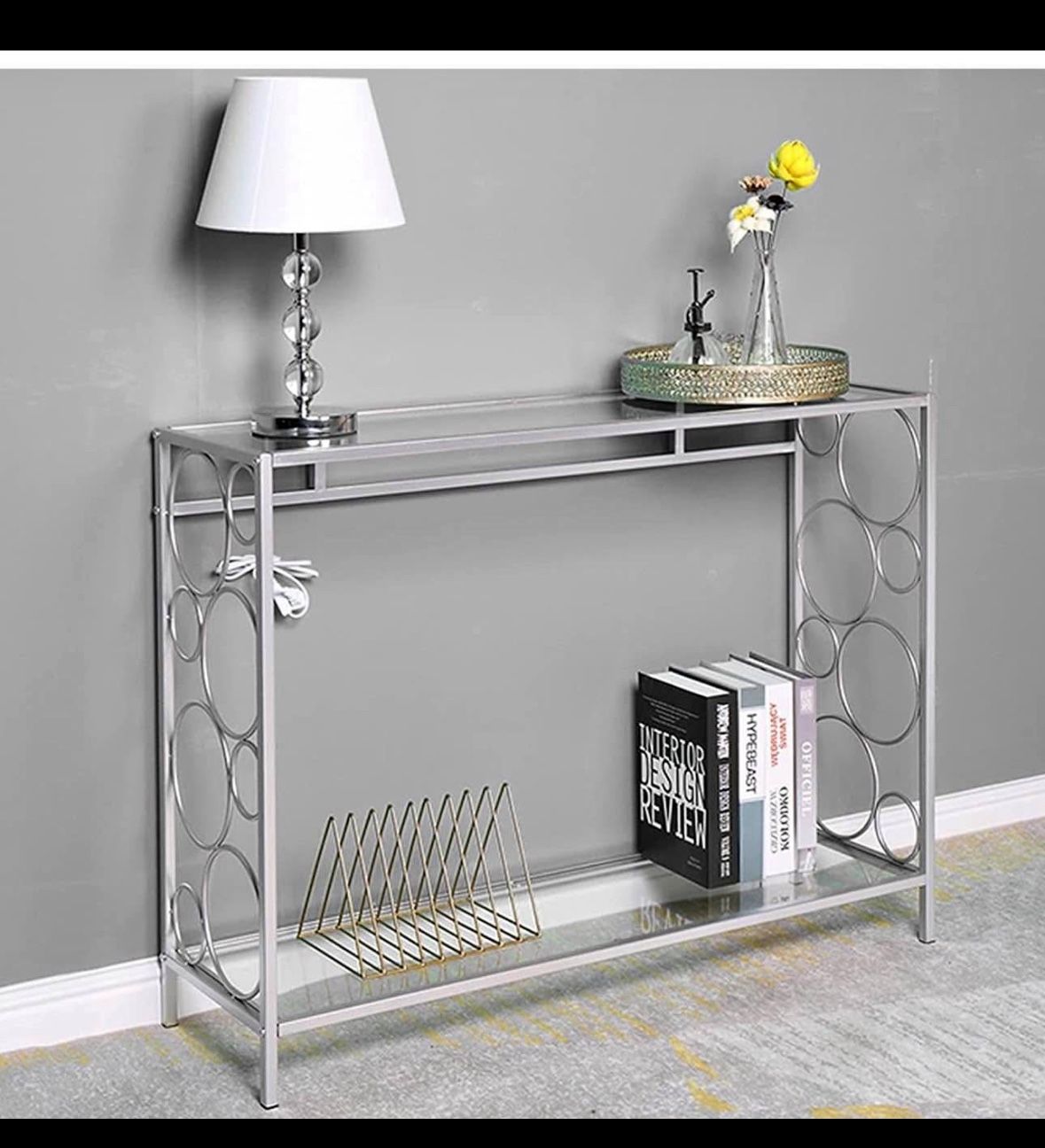 New in it’s box Glass Console Sofa Table, Small Entryway Table, Modern Console Tables, Clear Hall Fo